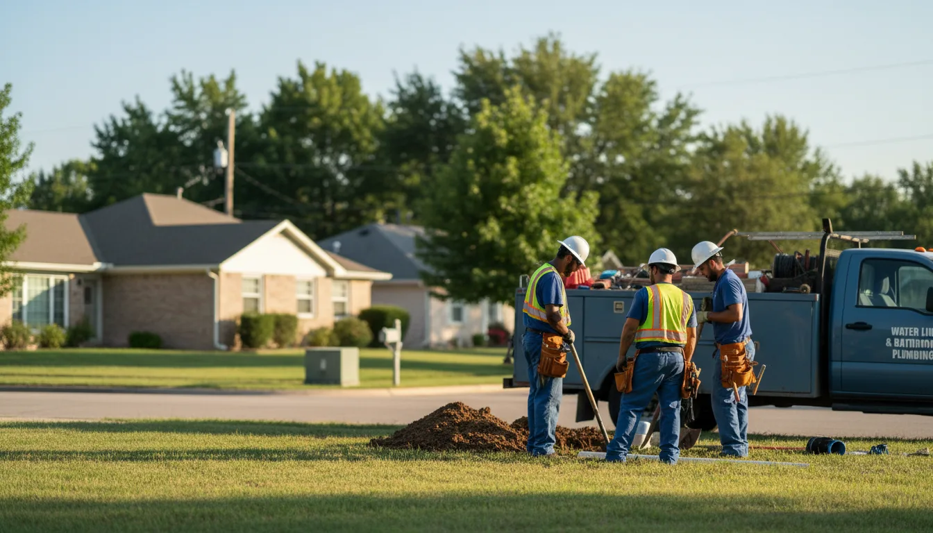 Residential water line and bathroom plumbing service in North Providence, RI